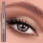 BEAUTY GLAZED 10 Colors Eyeshadow Stick Long-lasting Waterproof Eyeshadow Pen with Double Head Brush Matte and Shimmer Shade